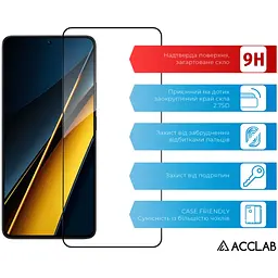 Скло захисне ACCLAB Full Glue Xiaomi Poco X6 Pro Black (1283126588679) - мініатюра 3