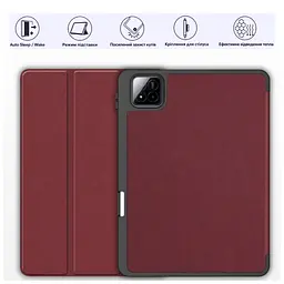 Чохол до планшета BeCover Flexible TPU Mate Xiaomi Pad 7 / 7 Pro 11.2" Red Wine (715619) - мініатюра 2