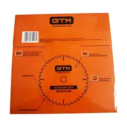 Диск пиляльний GTM 254×30мм, 40 зубів, по дереву (SBW-25440) - мініатюра 3