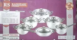 Набір посуду Rainstahl RS 1230-12 BK 12 предметів - мініатюра 3