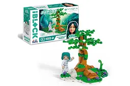 Конструктор IBLOCK JUNIOR PL-921-519 МАЛКА, 102 подітий, 1 фігурка, наклейки, татуювання, в коробці р.24x6x16см