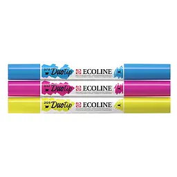 Набір маркерів акварельних двосторонніх Royal Talens ECOLINE DUO TIP PRIMARY 3шт - мініатюра 2