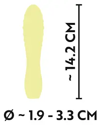 Міні-вібратор Cuties Mini Vibrator 14.2 см жовтий - мініатюра 7