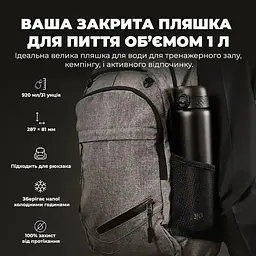 Пляшка для води металева вакуумна ION8 920 мл Vacuum Insulated Black (I8TS1000BLK) - мініатюра 6
