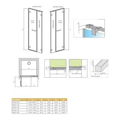 Душові двері Radaway Arta DWS 82,8x200 скло прозоре права (386828-03-01R) - мініатюра 2