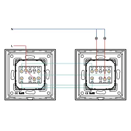 Поперечний перемикач Bseed Button Light Switch 1/2/3 Gang 1/2 Way BSEED Switches Push Button - мініатюра 2