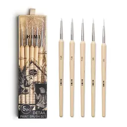 Набір пензлів HIMI 5 шт., лайнер Detail Painting Brush Set (6974712459194) - мініатюра 2