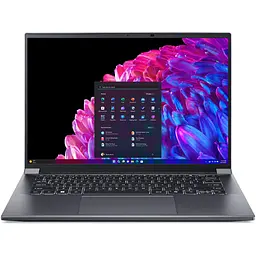 Ноутбук Acer Swift X 14 OLED SFX14-72G-5043 з процесором Intel Core Ultra 5 125H pana la 4.5GHz, 14.5'', 2.8K OLED 120Hz, 16GB LPDDR5X RAM, 1TB SSD, NVID Home, Steel сірий - мініатюра 5