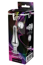 Dt21825 анальна пробка конічної форми Dream Toys Gleaming Love Silver Pleasure Plug L - мініатюра 3
