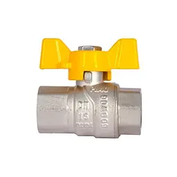 Кран металевий кульовий SD Forte 1/2" ВВ для газу (БГГ) прямий PN40 SF602G15 - мініатюра 2