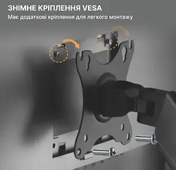Настільний кронштейн для двох моніторів 17–32 дюйми OfficePro OPMA-502, чорний - мініатюра 14