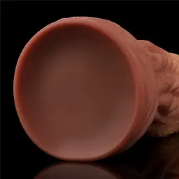 Фалоімітатор Dual-Layered Silicone 10'' Nature Cock 25 см коричневий - мініатюра 5