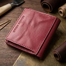 Компактне портмоне з натуральної шкіри Grande Pelle 16798 бордовий - мініатюра 4