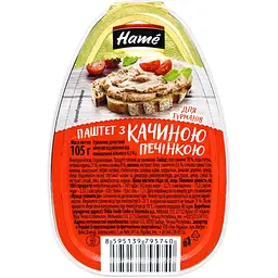 Паштет Hame з качиною печінкою для гурманів 105 г (786270)