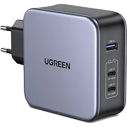 Мережевий зарядний пристрій Ugreen CD289 GaN Fast Charger 140W + Cable USB-C (90549) [99284] - мініатюра 3