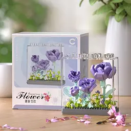 Дитячий конструктор Bambi Ornament Flower 7378 у колбі, 308 деталей - мініатюра 2