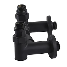 Набір Кран вентильний кутовий з американкою Solomon Lux 1/2″ 7777 TEN (2шт.) Black 000020286 - мініатюра 6