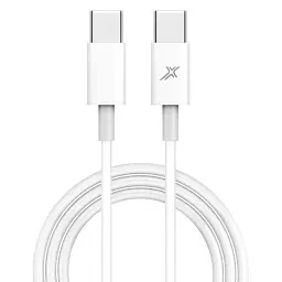 Дата кабель USB-C to USB-C 1.0m 20W CC-03W White Grand-X (CC-03W) - мініатюра 2