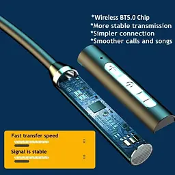 Бездротові наші навушники WH001K, BT5.0, вакуумні, IPX5, 280mAh, 8h, black - мініатюра 4