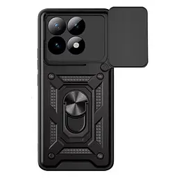 Чохол Primo Shockproof для Xiaomi 15T - протиударний, з підставкою і шторкою камери - Black