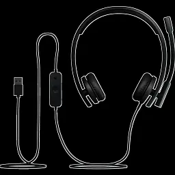 Гарнітура Logitech H570e Corded Mono BLACK-USB-A (981-001430) (7095238) - мініатюра 2