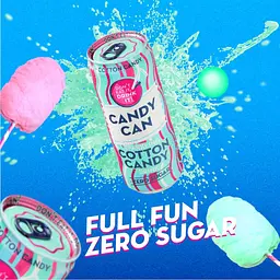 Напій Candy Can Sparkling Cotton Candy Zero Sugar 330 мл - мініатюра 3