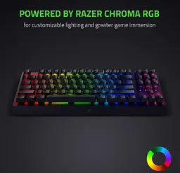 Механічна ігрова клавіатура RAZER BlackWidow V-3 TKL RU Green Switch Black - мініатюра 4