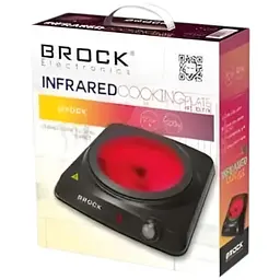 Плита одноконфоркова електрична кухонна Brock HPI 3001 BK інфрачервона 1200 Вт  - мініатюра 2