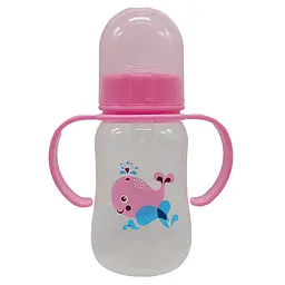 Пляшечка для годування "Кит" Mega Zayka MGZ-0204-1(Pink) 150 мл