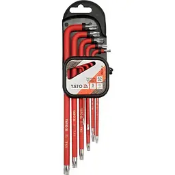 Ключі Yato Torx Tamperproof T10-T50 S2 набір 9 шт. (YT-0563)