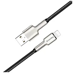 Дата кабель USB 2.0 AM to Lightning 1.0m head metal black ColorWay (CW-CBUL046-BK) - мініатюра 3