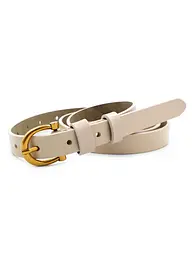 Жіночий шкіряний ремінь 1,8 х 110 см Weatro Бежевий zhin-kit-18k-0067 (zhin-kit-18k-0067) - мініатюра 2