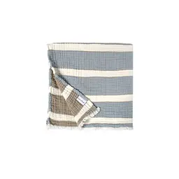Рушник Lotus Home - Milana muslin lead blue-khaki 80x160 - мініатюра 3