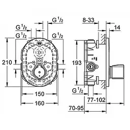 Центральний термостат Grohe Grohtherm 2000 19418000, Хром - мініатюра 2