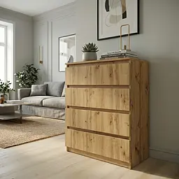 Комод на 4 шухляди 80х40х100см Дуб Крафт