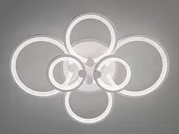 Люстра стельова LED Diasha 8022/6WH, 135W, 3200K-6500K, білий акрил, сучасний стиль для дому - мініатюра 3