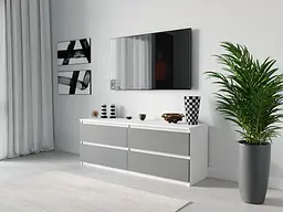 ТБ тумба Moreli ST-223 Ш1400/В530/Г400 Білий-Антрацит