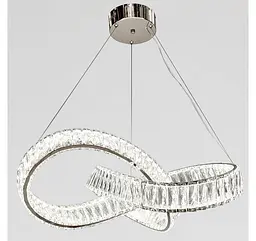 Підвісна кришталева LED-люстра Artlight 536/600CH у формі нескінченності, хром, 120 Вт, від 13-20 м² - мініатюра 3
