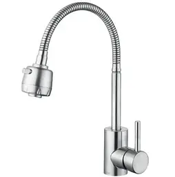 Змішувач для кухні Lidz Aria 015F41 з гнучким виливом (k35) LDARI015F41NKS45306 Nickel