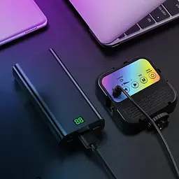Акумуляторне відеосвітло накамерне RGB світлодіодна кольорова міні лампа з прищіпкою для фото та відео освітлення для зйомки на телефон фотоапарат UKC WL-R1 - мініатюра 13