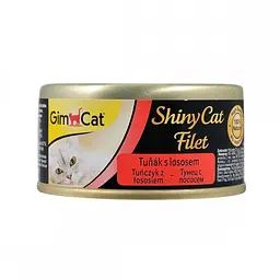 Вологий корм для котів GimCat Shiny Cat Filet 70 г (тунець та лосось) - мініатюра 2