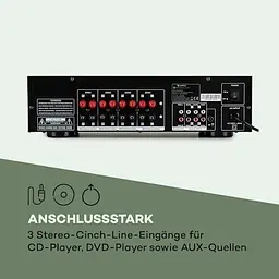 Стереопідсилювач Auna AV2-CD850BT (10032758) - мініатюра 7