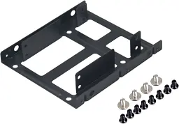 Фрейм-перехідник Maiwo для 2×2.5″ HDD/SSD у 3.5″ відсік, метал, розмір 101 х 115 х 23,5 мм, чорний (K11)
