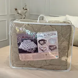 Ковдра полуторна відкрита двостороння з вовни Arda Camell Wool 21436 150х210 см бежева - мініатюра 3