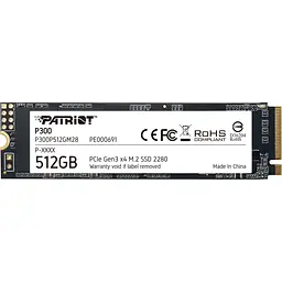 Накопичувач SSD Patriot m.2 NVMe 512Gb P300 480 500 (P300P512GM28) Б/в