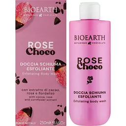 Гель для душу Bioearth Botanique Chocolate Rose Choco Exfoliating Shower Gel Троянда та шоколад відлущувальний 250 мл - мініатюра 2