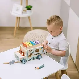 Дерев`яна вантажівка FreeON з ксилофоном, multicolour - мініатюра 8