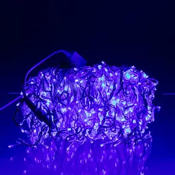 Вулична гірлянда Бахрома GarlandoPro 50 м 840 LED білий дріт Синій 50MWBL - мініатюра 2