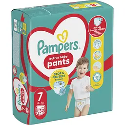 Підгузки-трусики Pampers Active Baby Pants Розмір 7 (15+ кг) 32 шт.  - мініатюра 2