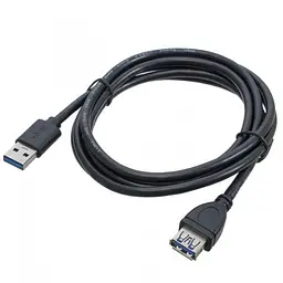 Кабель USB 3.0 AM - USB AF, 1.8 м, чорний, Patron (PN-AMAF3.0-18)